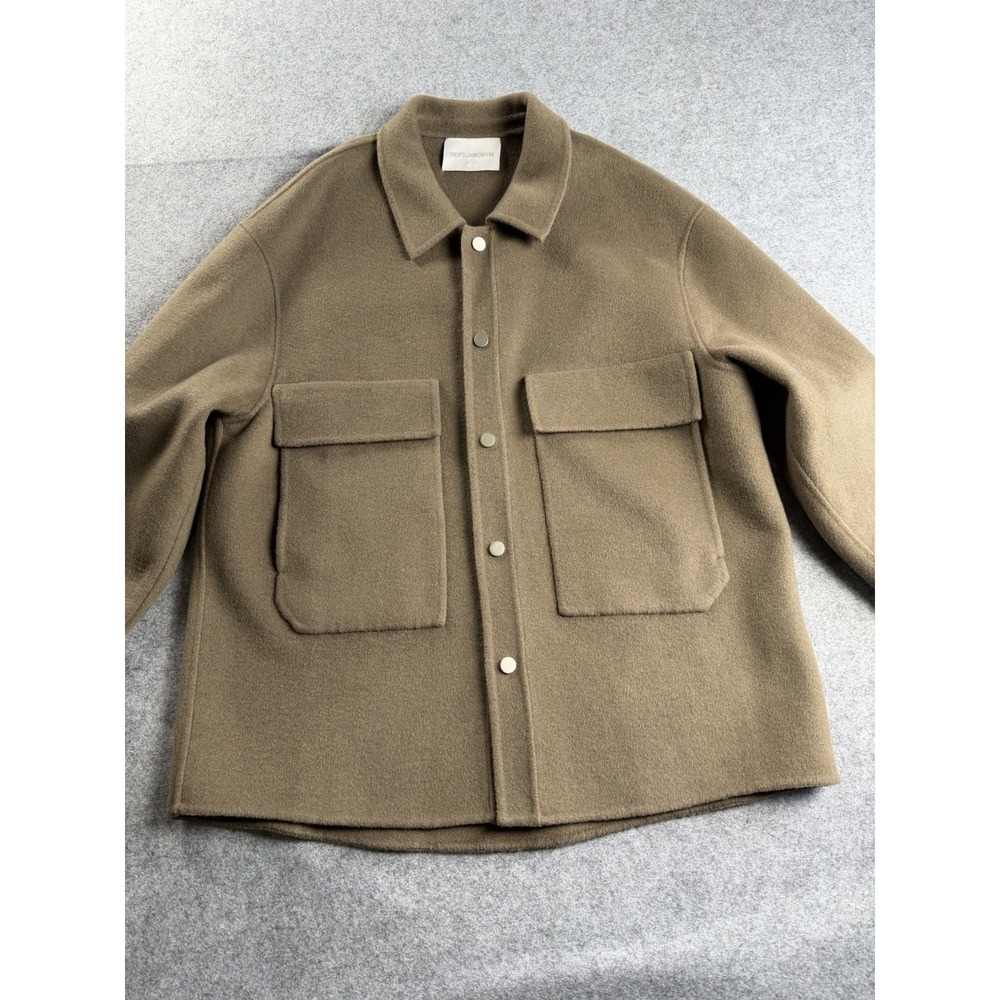 Dept Anonym Mens Size S Wool Poly Structured Brown Shacket Jacket Streetwear